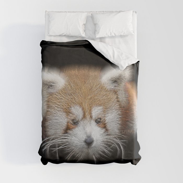 Spiked Red Panda Duvet Cover