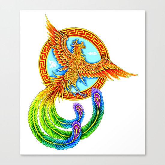 Chinese Vermilion Bird Canvas Print