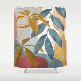 Abstract Tropical Art XIII Shower Curtain