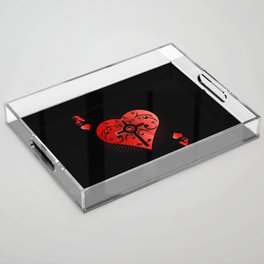 Heart Poker Ace Casino Acrylic Tray