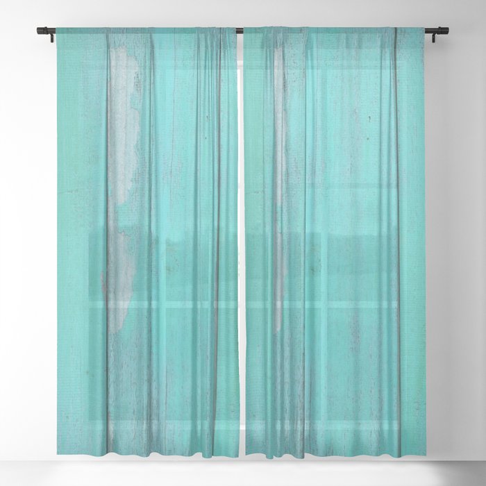 Green Wood Sheer Curtain