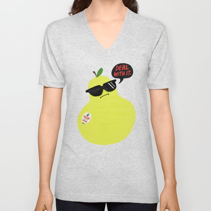 Pear Don't Care V Neck T Shirt