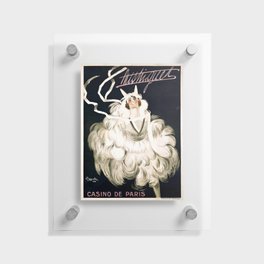 Vintage French poster - Cappiello - Mistinguett Floating Acrylic Print