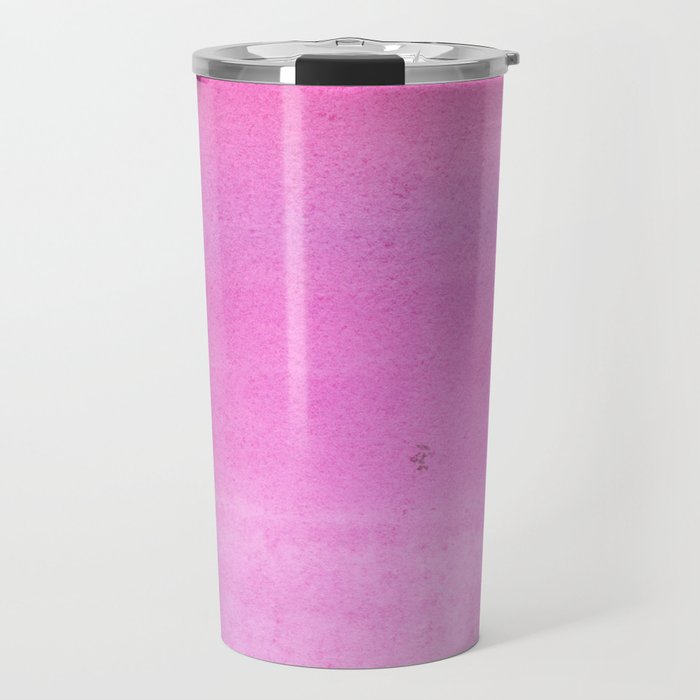 Modern hand painted pink watercolor gradient pattern Travel Mug
