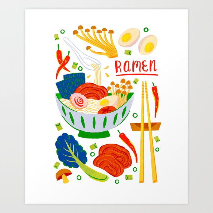 Ramen Noodles Art Print