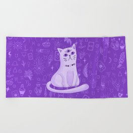 Mystic Cat 1 Beach Towel