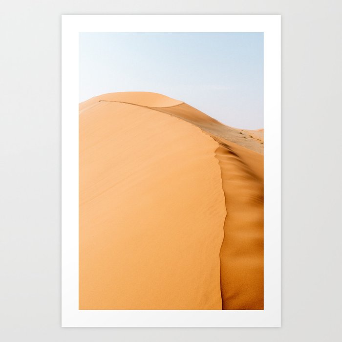 Dune at sunset, Sossusvlei, Landscape | Namibia travel photography, Art Print Art Print