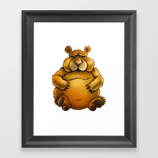 Beary sorry. Framed Art Print
