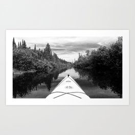 Kayak on the Brule Art Print