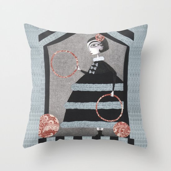 The Red Rings Throw Pillow