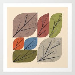 Leaf Grid Art Print