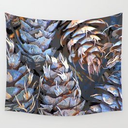 Blue Cones Wall Tapestry