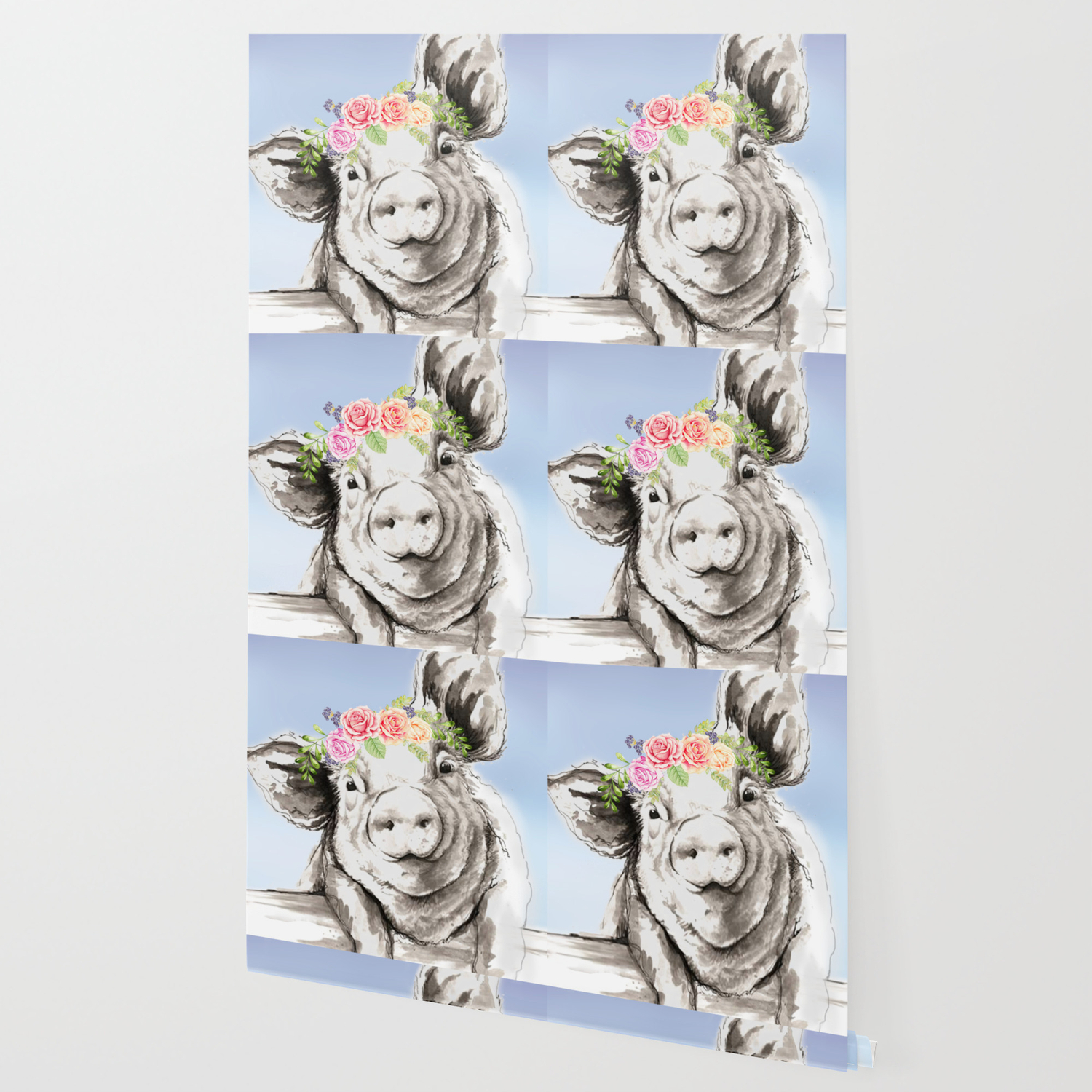 Get Wallpaper Petunia Pig Wallpaper By Ruthfurtadodesigns Society6 Desktop Wallpaper Free