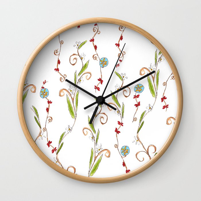 Flower vines Wall Clock