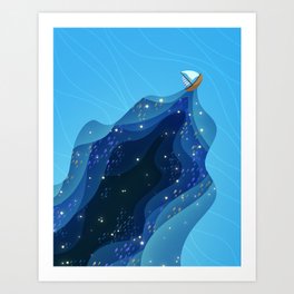 Ocean Ship Art Print