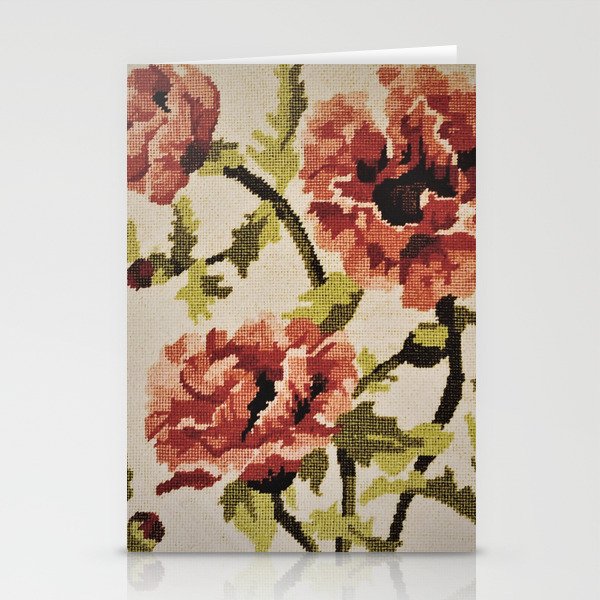 Flower Bouquet Needlepoint Stationery Cards