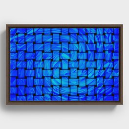 Weaven Spiral blue Framed Canvas