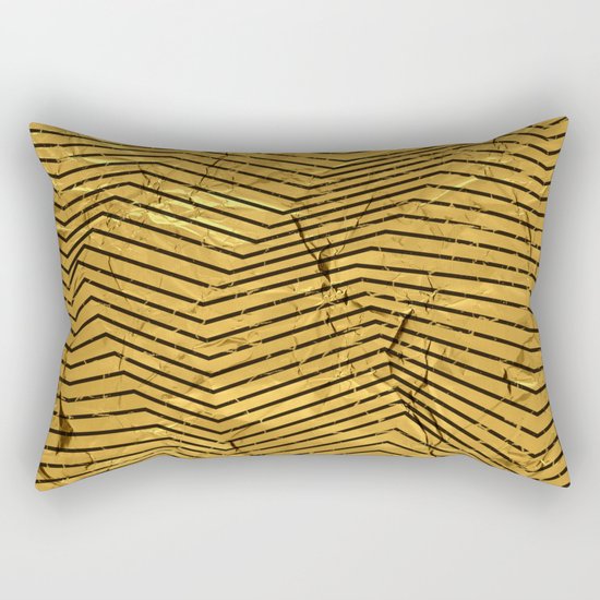 Line Gold Pattern Rectangular Pillow