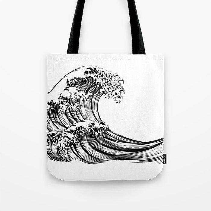 Japanese style whave art Tote Bag