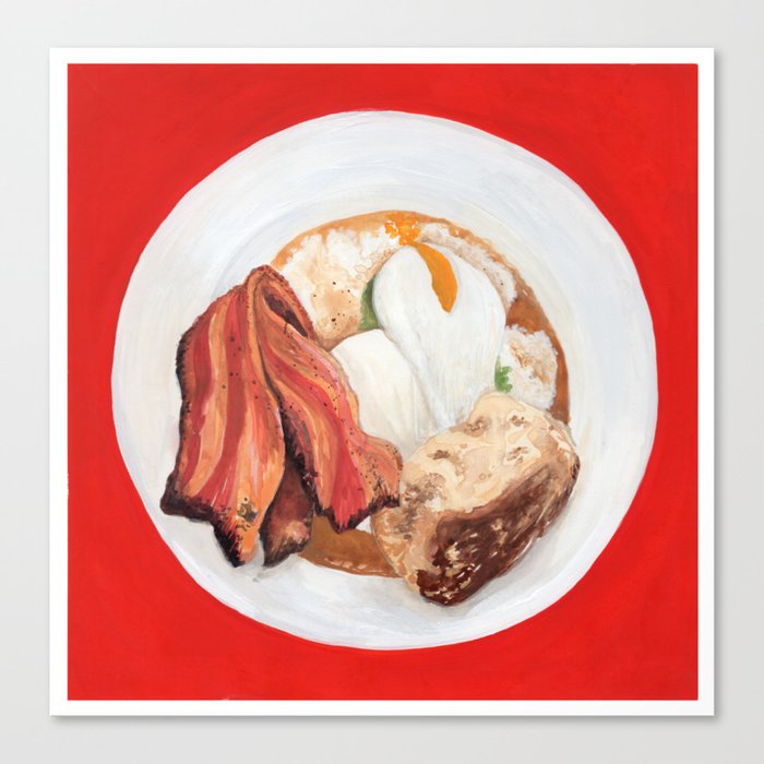 Bacon, Eggs, Biscuits, Grits and Gravy Canvas Print