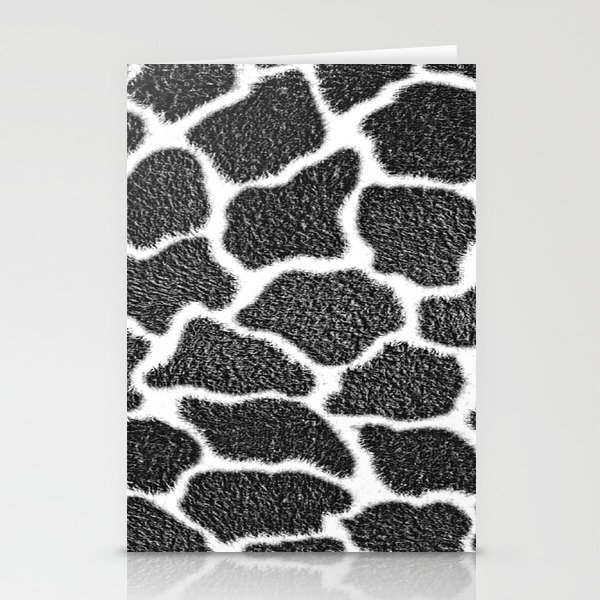 Silver and black giraffe skin Stationery Cards