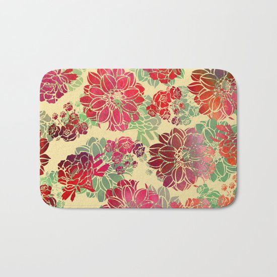 Flower Pattern Design #3 Bath Mat