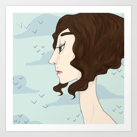 thinking Art Print