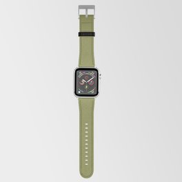 Dark Green-Brown Solid Color Pantone Going Green 18-0530 TCX Shades of Green Hues Apple Watch Band
