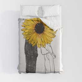 Sunflower love. Duvet Cover