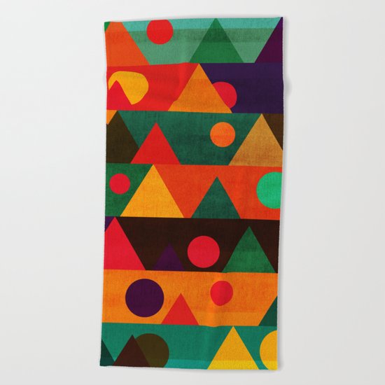 The moon phase Beach Towel