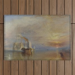 Joseph Mallord William Turner's The Fighting Temeraire Tugged to Her Last Berth to Be Broken Up Outdoor Rug