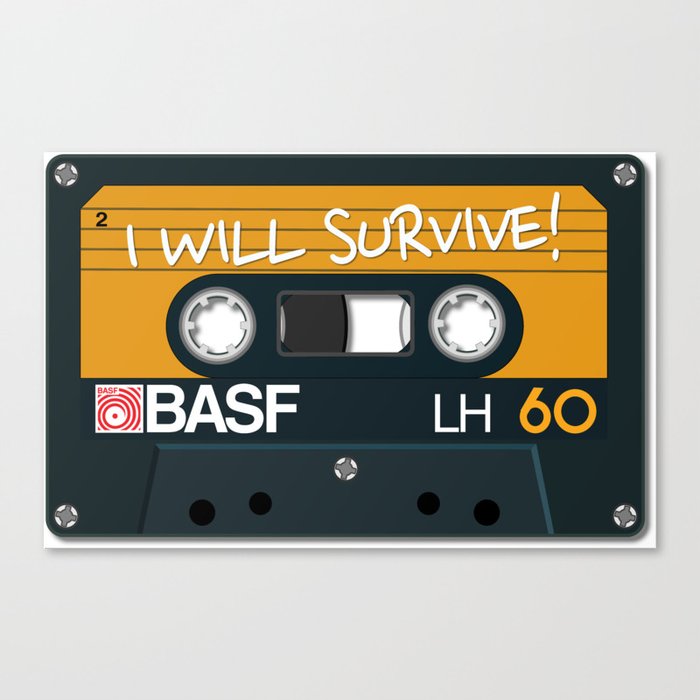 Vintage Audio Tape - BASF - I Will Survive! Canvas Print