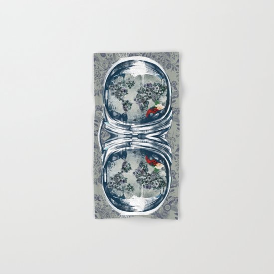 astronaut floral world map Hand & Bath Towel