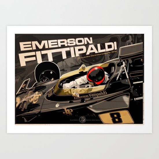 Emerson Fittipaldi - F1 1972 Art Print