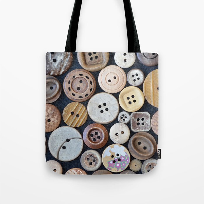 Wooden Buttons Tote Bag