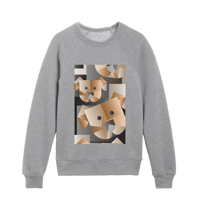 Dog | Geometric and Abstracted Kids Crewneck