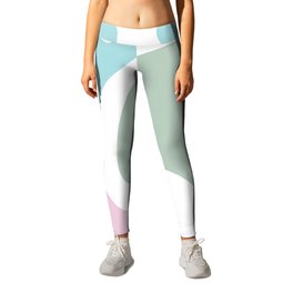 30 Abstract Shapes Pastel Background 220729 Valourine Design Leggings