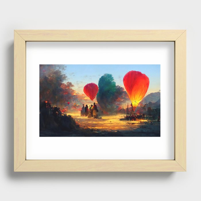 Balloon Festival Recessed Framed Print