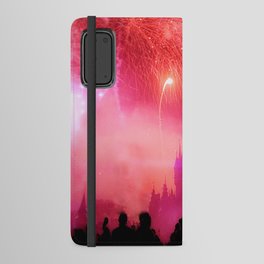 Castle Fireworks at Night Android Wallet Case