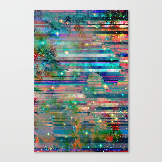 Space Glitch Canvas Print