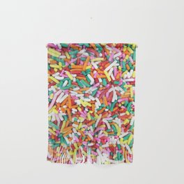 Rainbow Sprinkles, Bright Colorful Pile of Candy Sprinkles Wall Hanging