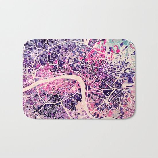 London Mosaic Map #2 Bath Mat