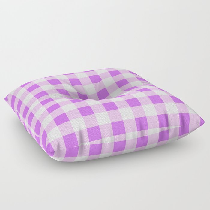Classic Check - deep lilac Floor Pillow