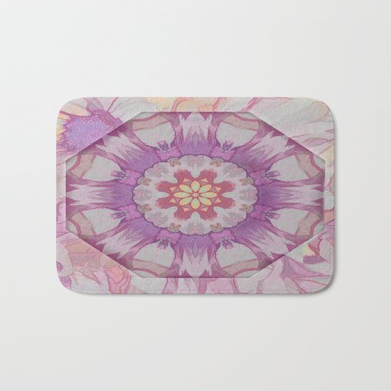 Soft Lavender Floral Kaleioscope Bath Mat