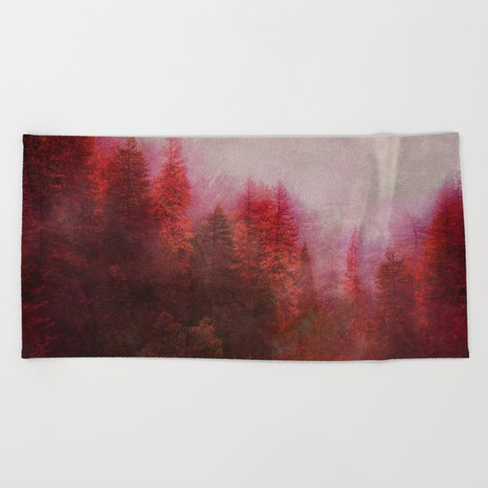 Dreamy Autumn Forest Beach Towel