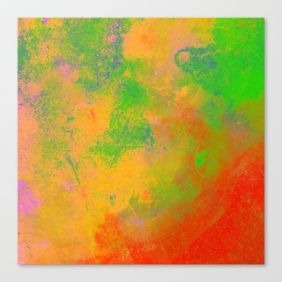 Taste The Rainbow - Multi coloured, abstract, textured painting Canvas Print
