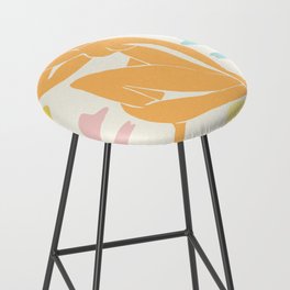 Beach Nude with Pastel Seagrass Matisse Inspired Bar Stool