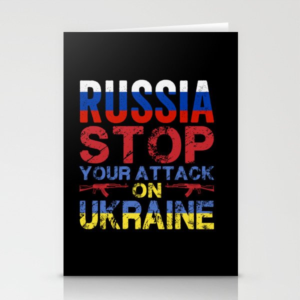 Russia Stop Your Attack On Ukraine Stationery Cards