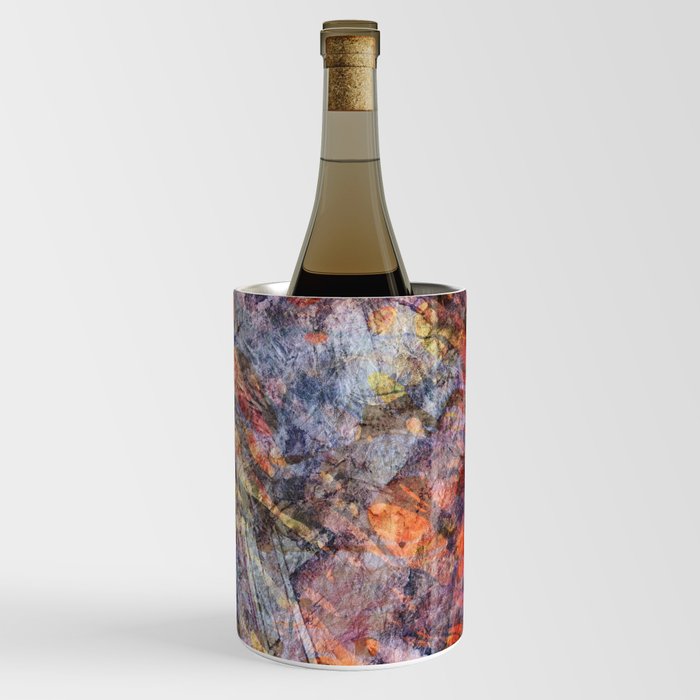 Colorful Red And Purple Abstract Art - Deep Breath Wine Chiller