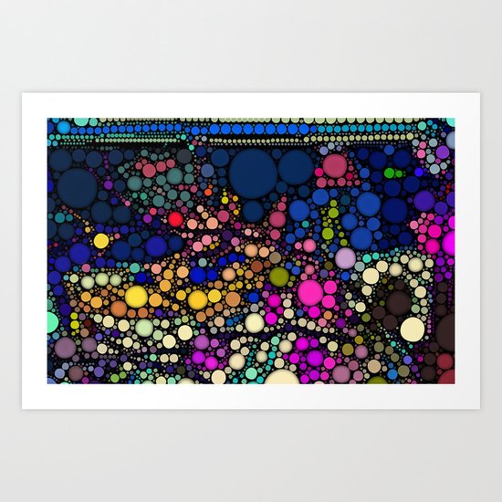 Stained Glass Jewels Art Print